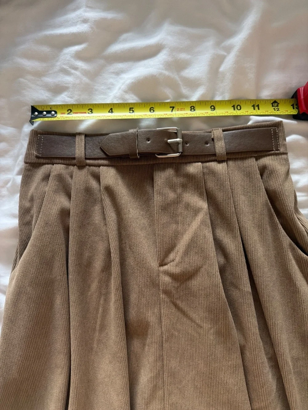 Brown Corduroy Long Skirt